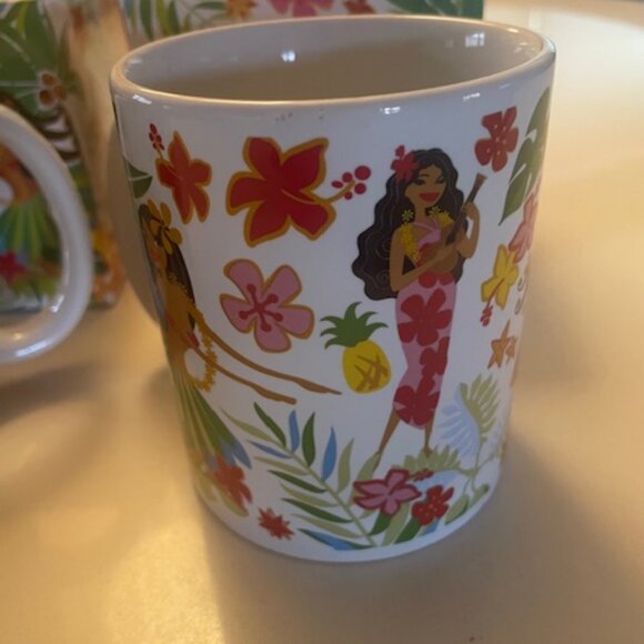SET/2 ABC STORES *ISLAND HULA HONEYS* HAWAII COFFEE MUG CUP 10 oz. New with Box - Picture 2 of 3